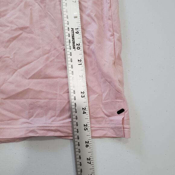 Rhone Polo Shirt Mens Medium Pink Style 101132 Performance Stretch Athletic Golf - Picture 4 of 8